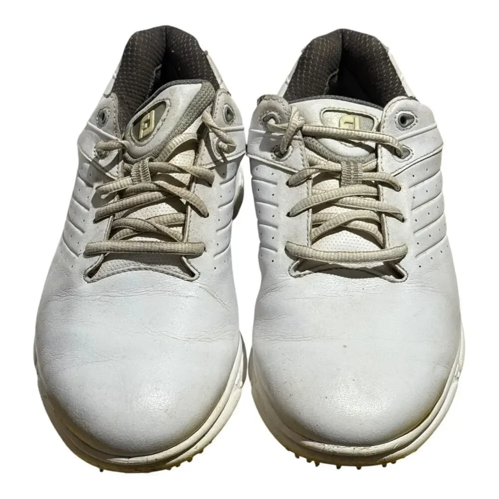 FootJoy ARC SL White Gray Men's Size 9M Golf Shoes Spikeless Leather Comfort